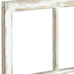Wall Plaques-Kirkland's Home Antique 6-Pane Window Plaque White/Tan