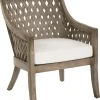 Accent Chairs-Kirkland's Home Antique Preston Woven Accent Chair Gray