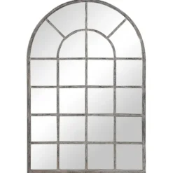 Framed Mirrors-Kirkland's Home Antique Rustic Arch Windowpane Mirror