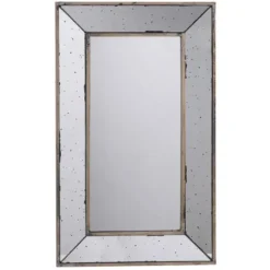 Decorative Mirrors-Kirkland's Home Antique Silver Glass Rectangular Frame Mirror