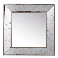 Decorative Mirrors-Kirkland's Home Antique Silver Glass Square Frame Mirror