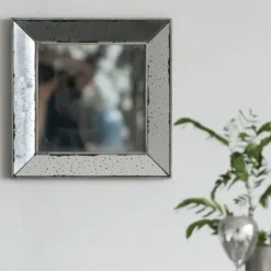 Decorative Mirrors-Kirkland's Home Antique Silver Glass Square Frame Mirror