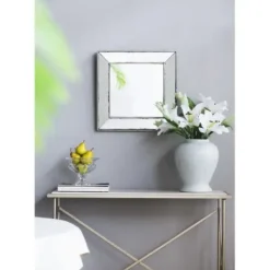Decorative Mirrors-Kirkland's Home Antique Silver Glass Square Frame Mirror