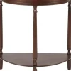 Console Tables-Kirkland's Home Antique Walnut Half Round Console Table Brown