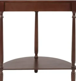 Console Tables-Kirkland's Home Antique Walnut Half Round Console Table Brown