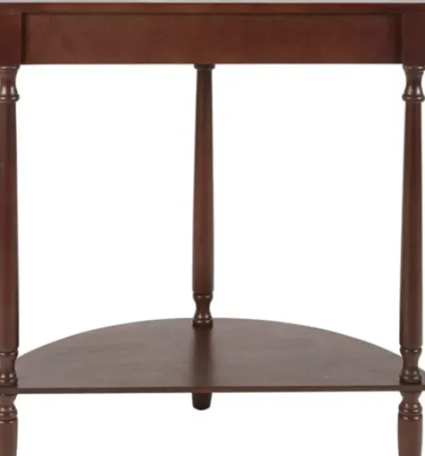 Console Tables-Kirkland's Home Antique Walnut Half Round Console Table Brown