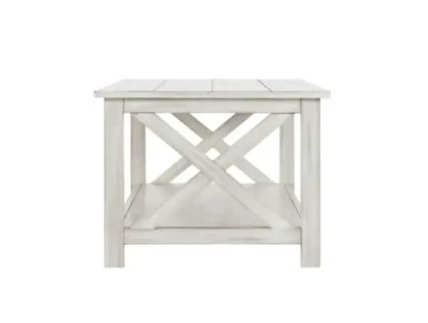 Coffee Tables-Kirkland's Home Antique Washed Wood Coffee Table White