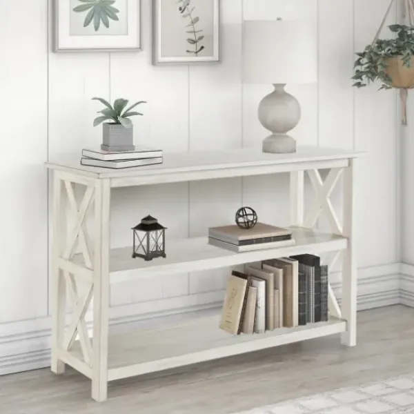 Console Tables-Kirkland's Home Antique Washed Wood Console Table White