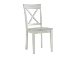Dining Chairs-Kirkland's Home Antique Washed Wood Dining Chairs, Set Of 2 White