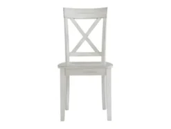 Dining Chairs-Kirkland's Home Antique Washed Wood Dining Chairs, Set Of 2 White