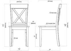 Dining Chairs-Kirkland's Home Antique Washed Wood Dining Chairs, Set Of 2 White
