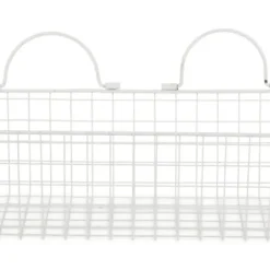 Wall Storage-Kirkland's Home Antique White 2-Pc. Long Wire Basket Set, 17 In.