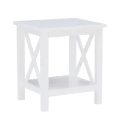 Accent & End Tables-Kirkland's Home Antique White X Side Frame Accent Table