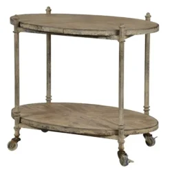 Kitchen Islands & Bar Carts-Kirkland's Home Antique Wood And Metal Bar Cart