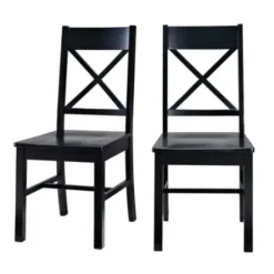 Dining Chairs-Kirkland's Home Antique Wood Dining Chairs, Set Of 2 Black