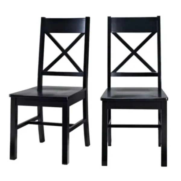 Dining Chairs-Kirkland's Home Antique Wood Dining Chairs, Set Of 2 Black