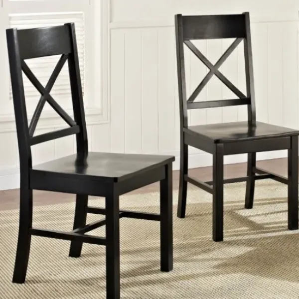 Dining Chairs-Kirkland's Home Antique Wood Dining Chairs, Set Of 2 Black