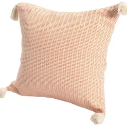 Pillows-Kirkland's Home Apricot Trapeze Organic Cotton Throw Pillow Orange/Ivory