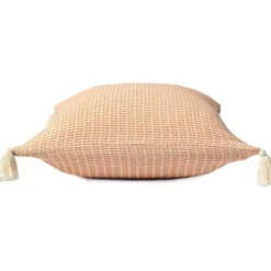 Pillows-Kirkland's Home Apricot Trapeze Organic Cotton Throw Pillow Orange/Ivory