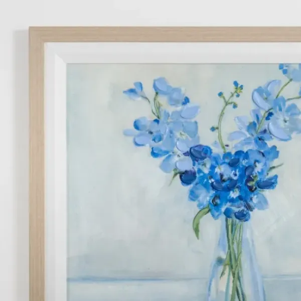 Framed Art-Kirkland's Home April Sweet Pea Framed Art Print Blue