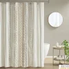 Shower Curtains-Kirkland's Home Aqua Cotton Jacquard Shower Curtain Blue