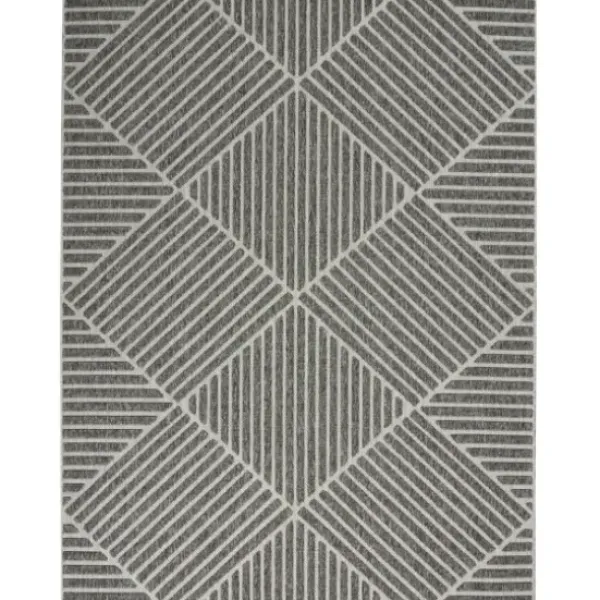 Outdoor Rugs-Kirkland's Home Aqua Embellished Indoor/Outdoor Area Rug, 3X4 Blue/White
