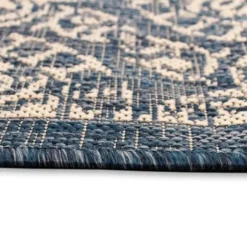 Outdoor Rugs-Kirkland's Home Aqua Forest Leaf Indoor/Outdoor Area Rug, 6X9 Green/White