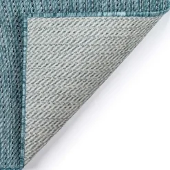 Outdoor Rugs-Kirkland's Home Aqua Intertwine Indoor/Outdoorr Area Rug, 6X9 Blue