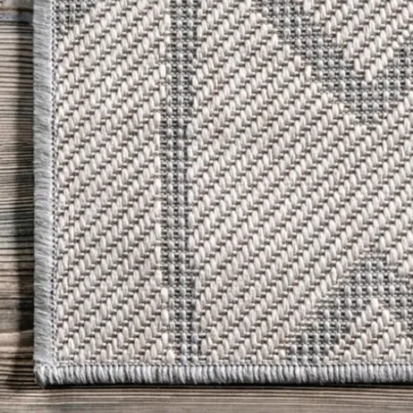 Outdoor Rugs-Kirkland's Home Aqua Moroccan Trellis Outdoor Area Rug, 4X6 Blue/White