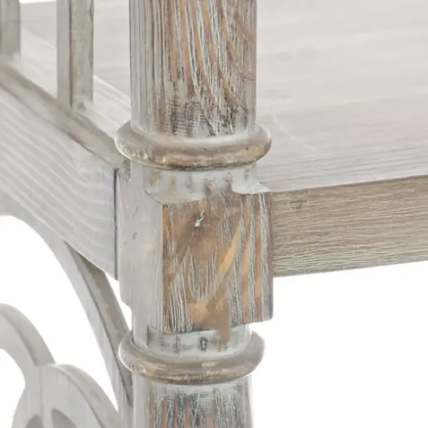 Entryway Furniture-Kirkland's Home Arch Sides Cathedral Console Table White