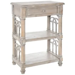 Accent & End Tables-Kirkland's Home Arch Sides Cathedral Side Table Tan