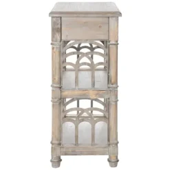 Accent & End Tables-Kirkland's Home Arch Sides Cathedral Side Table Tan