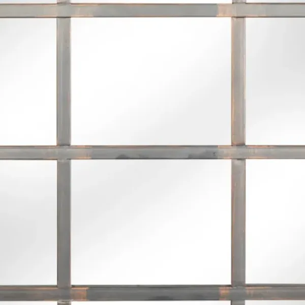 Decorative Mirrors-Kirkland's Home Arched Windowpane Wall Mirror Gray