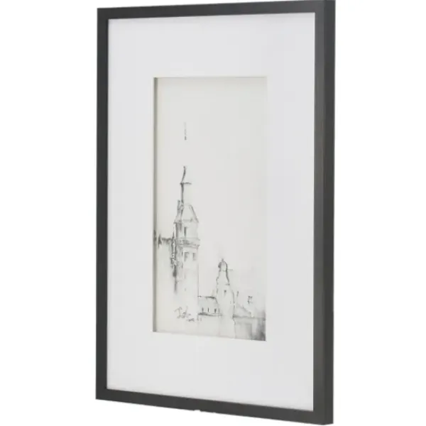 Framed Art-Kirkland's Home Architectural Drawings Framed Art Prints, Set Of 4 White/Black
