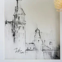Framed Art-Kirkland's Home Architectural Drawings Framed Art Prints, Set Of 4 White/Black