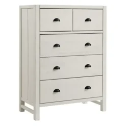 Dressers & Chests-Kirkland's Home Arden Wood 5-Drawer Chest White