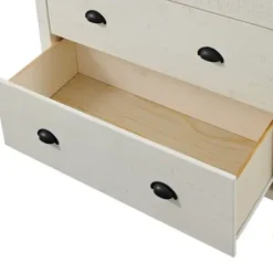 Dressers & Chests-Kirkland's Home Arden Wood 5-Drawer Chest White