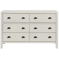 Dressers & Chests-Kirkland's Home Arden Wood 6-Drawer Dresser White
