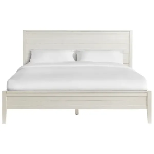 Beds & Headboards-Kirkland's Home Arden Wood Panel King Bed White