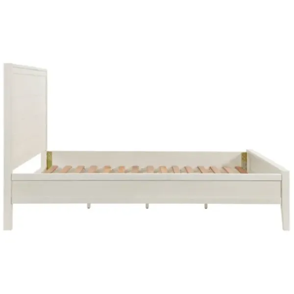 Beds & Headboards-Kirkland's Home Arden Wood Panel King Bed White