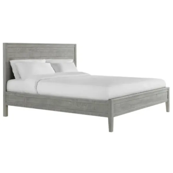 Beds & Headboards-Kirkland's Home Arden Wood Panel King Bed Gray