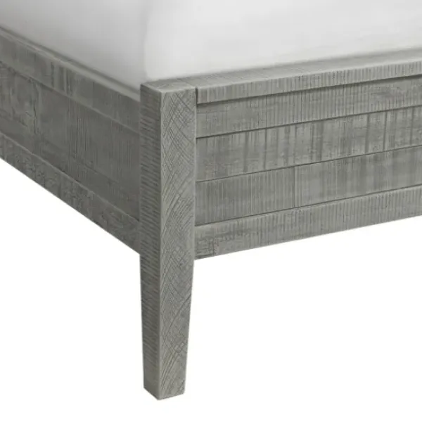 Beds & Headboards-Kirkland's Home Arden Wood Panel King Bed Gray