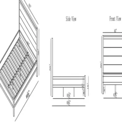 Beds & Headboards-Kirkland's Home Arden Wood Panel Queen Bed Gray