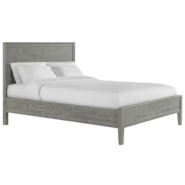 Beds & Headboards-Kirkland's Home Arden Wood Panel Queen Bed Gray