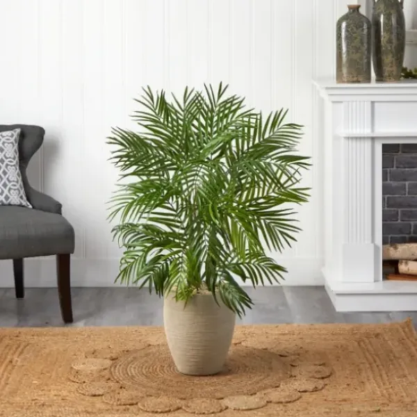 Trees & Topiaries-Kirkland's Home Areca Palm Tree In Sandy Planter