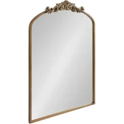 Decorative Mirrors-Kirkland's Home Arendahl Arched Mirror, 24X36 In. Gold