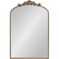 Decorative Mirrors-Kirkland's Home Arendahl Arched Mirror, 24X36 In. Gold
