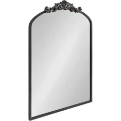 Decorative Mirrors-Kirkland's Home Arendahl Arched Mirror, 24X36 In. Black