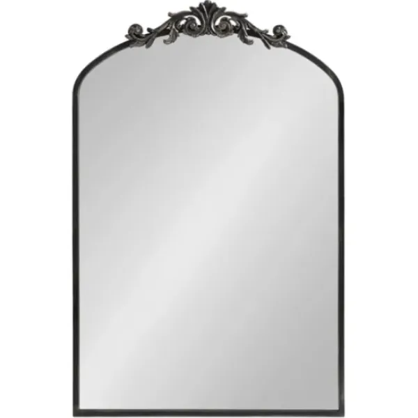 Decorative Mirrors-Kirkland's Home Arendahl Arched Mirror, 24X36 In. Black