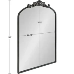 Decorative Mirrors-Kirkland's Home Arendahl Arched Mirror, 24X36 In. Black